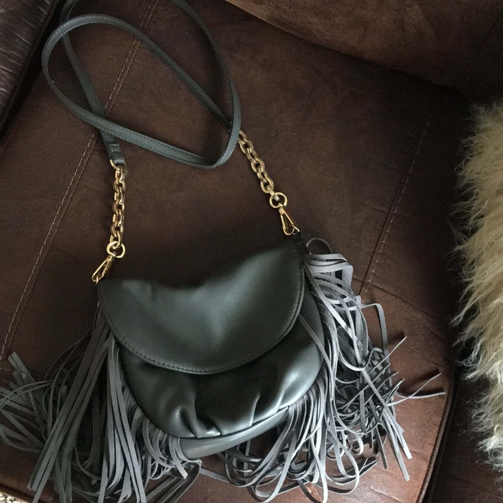 Fringe faux leather crossbody✨